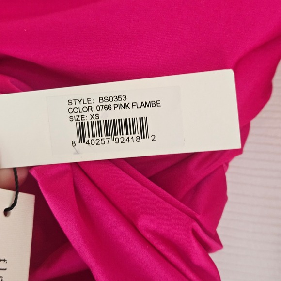 Fleur du Mal Asymmetric Wrap Bodysuit XS New with Tag Barbiecore - Picture 7 of 13